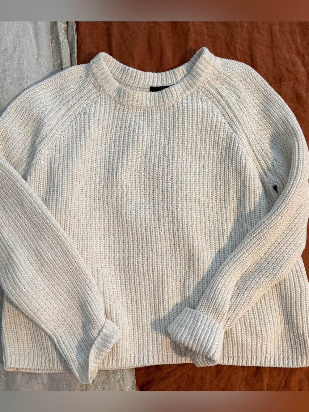 Quince Cotton Fisherman Sweater in Ivory